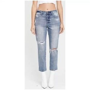 Pistola Distressed Boyfriend Jeans Ripped Denim Button‎ Fly